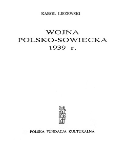 Karol Liszewski, Wojna polsko-sowiecka 1939